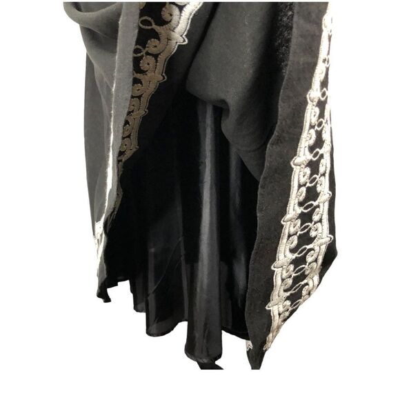 Saint Tropez West Linen Blend Full Skirt Embroidery Rope Waist Tie Size 8 - Picture 6 of 10